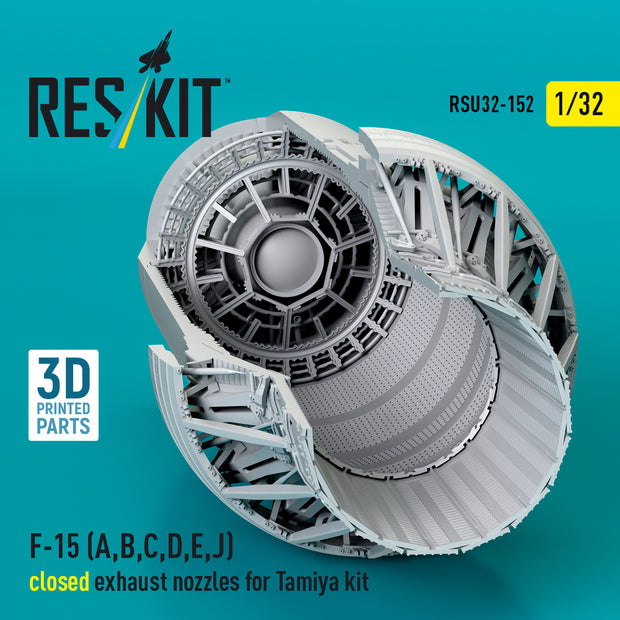 F-15 (A, B, C, D, E, J) closed exhaust nozzles for Tamiya kit (3D Printed) Scale 1:32 ResKit RSU32-0152