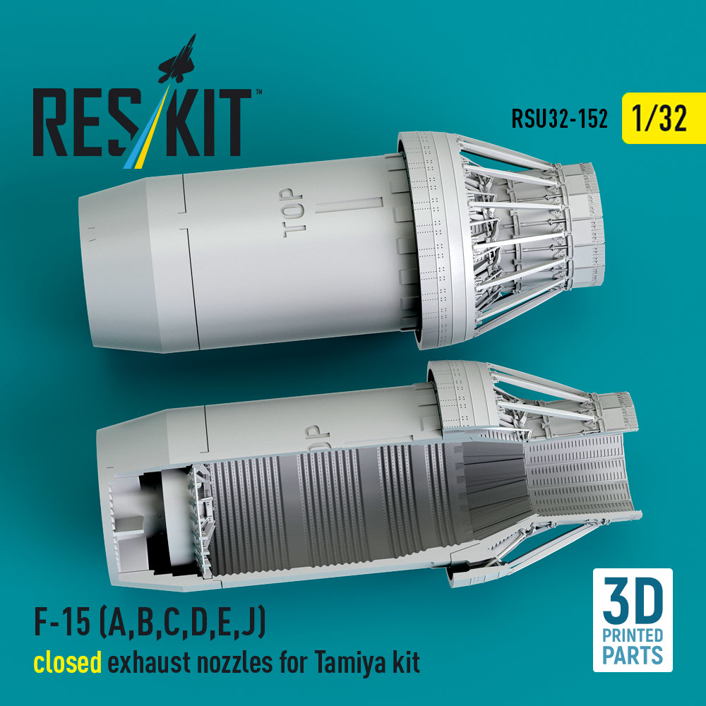 F-15 (A, B, C, D, E, J) closed exhaust nozzles for Tamiya kit (3D Printed) Scale 1:32 ResKit RSU32-0152