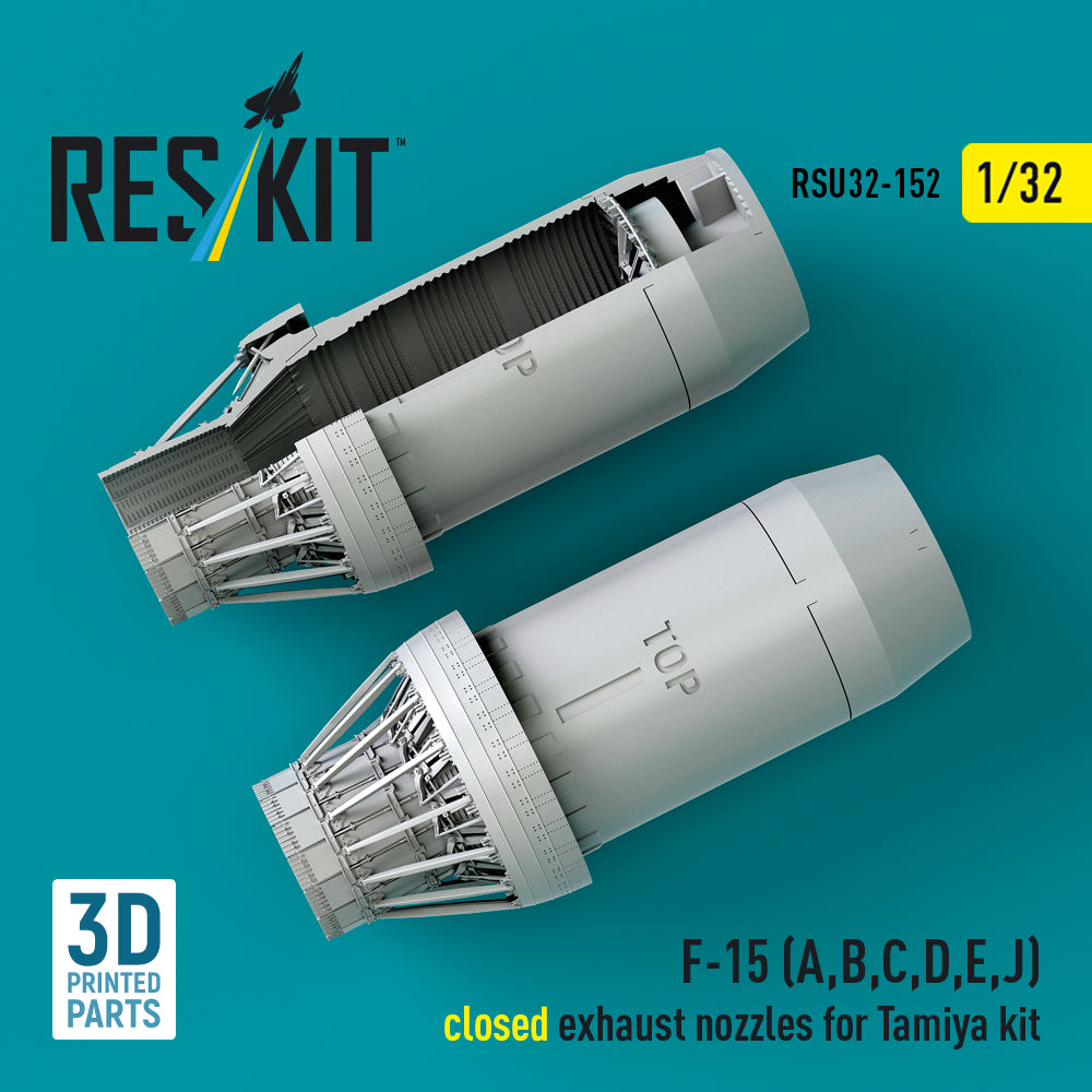 F-15 (A, B, C, D, E, J) closed exhaust nozzles for Tamiya kit (3D Printed) Scale 1:32 ResKit RSU32-0152
