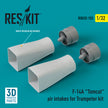 Grumman F-14A Tomcat Air Intakes for Trumpeter kit (3D Printed) Scale 1:32 ResKit RSU32-0153 for Aircraft Model Kit