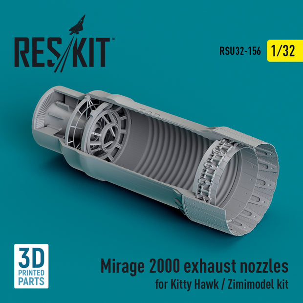 Dassault Mirage 2000 Exhaust Nozzle for Kitty Hawk / Zimimodel kit (3D Printed) Scale 1:32 ResKit RSU32-0156 for Aircraft Model Kit