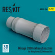 Dassault Mirage 2000 Exhaust Nozzle for Kitty Hawk / Zimimodel kit (3D Printed) Scale 1:32 ResKit RSU32-0156 for Aircraft Model Kit
