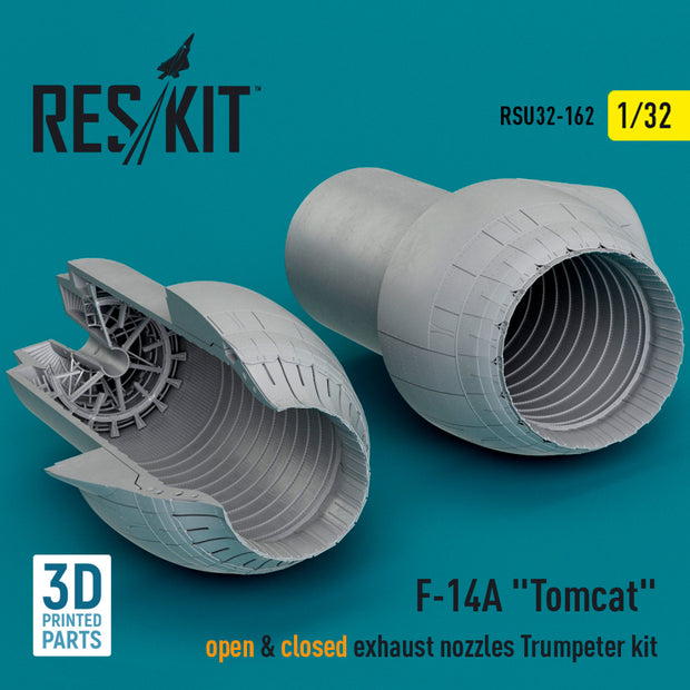 Grumman F-14A Tomcat open & closed Exhaust Nozzles Trumpeter kit (3D Printed) Scale 1:32 ResKit RSU32-0162 for Aircraft Model Kit