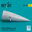 Mirage 2000D nose cone for Kitty Hawk / Zimimodel kit (3D Printed) Scale 1:32 ResKit RSU32-0165