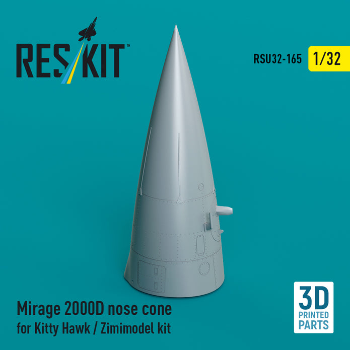Mirage 2000D nose cone for Kitty Hawk / Zimimodel kit (3D Printed) Scale 1:32 ResKit RSU32-0165