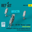 North American OV-10D Bronco Cockpit (Detailed edition) Landing Gears, Wheel Bays and weighted Wheels set for Kitty Hawk/Zimimodel kit (3D Printed) Scale 1:32 ResKit RSU32-0170 for Aircraft Model Kit