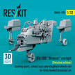 North American OV-10D Bronco Cockpit (Detailed edition) Landing Gears, Wheel Bays and weighted Wheels set for Kitty Hawk/Zimimodel kit (3D Printed) Scale 1:32 ResKit RSU32-0170 for Aircraft Model Kit