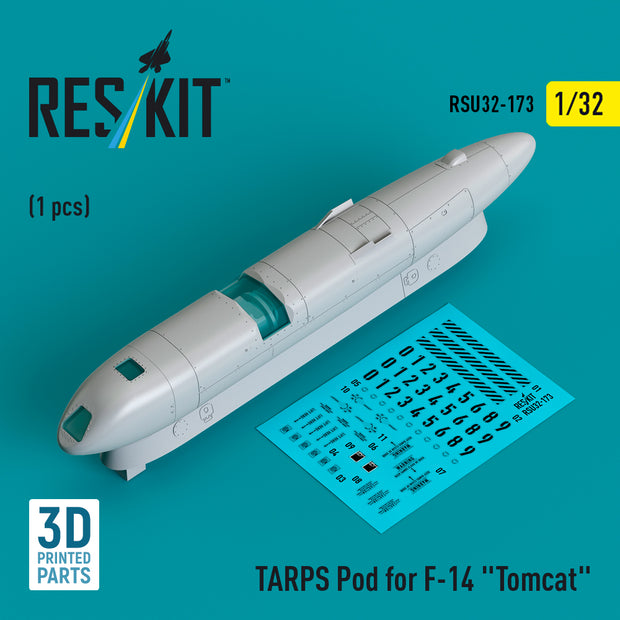 TARPS pod for Grumman F-14 Tomcat (1 pcs) (3D Printed) Scale 1:32 ResKit RSU32-0173 for Aircraft Model Kit