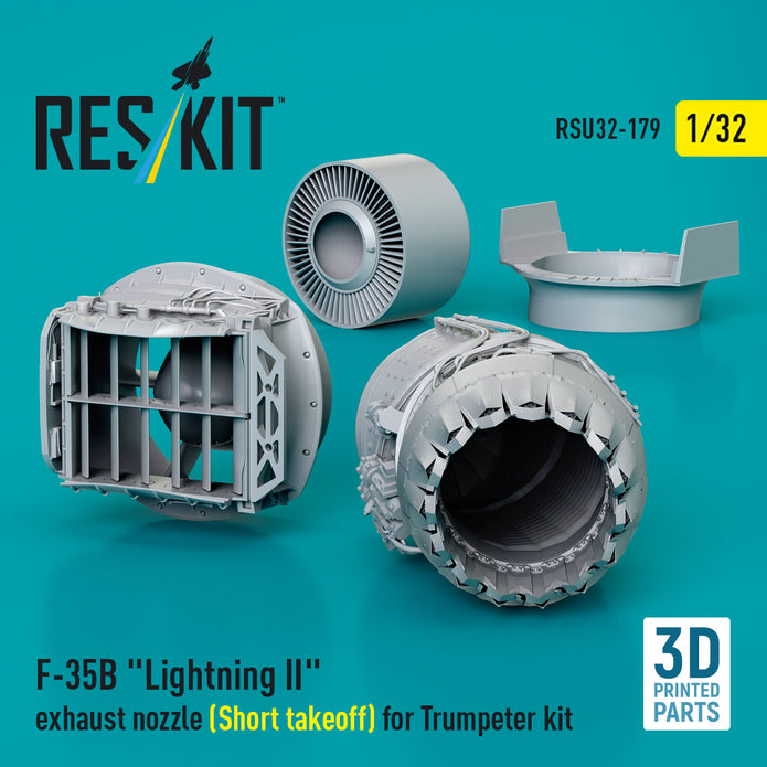 Lockheed Martin F-35B Lightning II Exhaust Nozzle (Short takeoff) for Trumpeter kit (3D Printed) Scale 1:32 ResKit RSU32-0179 for Aircraft Model Kit