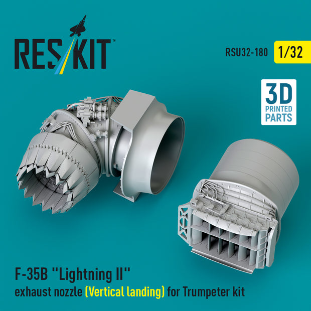 Lockheed Martin F-35B Lightning II Exhaust Nozzle (Vertical Landing) for Trumpeter kit (3D Printed) Scale 1:32 ResKit RSU32-0180 for Aircraft Model Kit