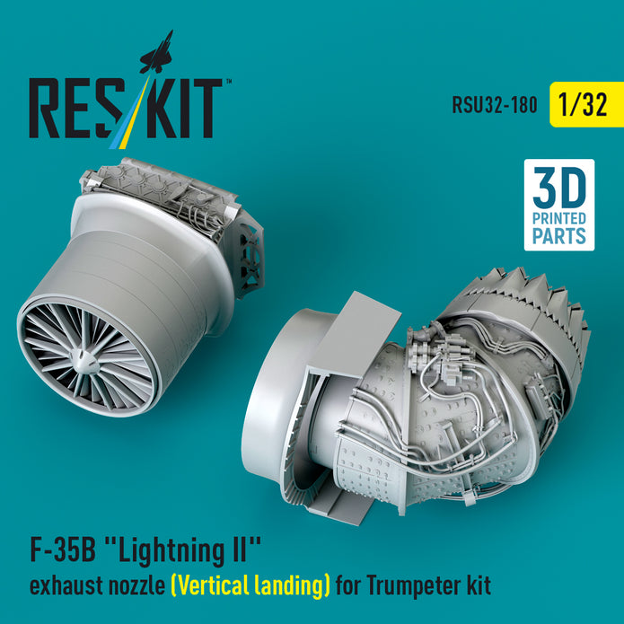 Lockheed Martin F-35B Lightning II Exhaust Nozzle (Vertical Landing) for Trumpeter kit (3D Printed) Scale 1:32 ResKit RSU32-0180 for Aircraft Model Kit