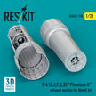 McDonnell Douglas F-4 (E, J, F, G, S) Phantom II Exhaust Nozzles for Revell kit (3D Printed) Scale 1:32 ResKit RSU32-0195 for Aircraft Model Kit
