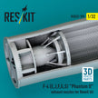 McDonnell Douglas F-4 (E, J, F, G, S) Phantom II Exhaust Nozzles for Revell kit (3D Printed) Scale 1:32 ResKit RSU32-0195 for Aircraft Model Kit
