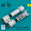 McDonnell Douglas F-4 (E, J, F, G, S) Phantom II Exhaust Nozzles for Tamiya kit (3D Printed) Scale 1:32 ResKit RSU32-0196 for Aircraft Model Kit