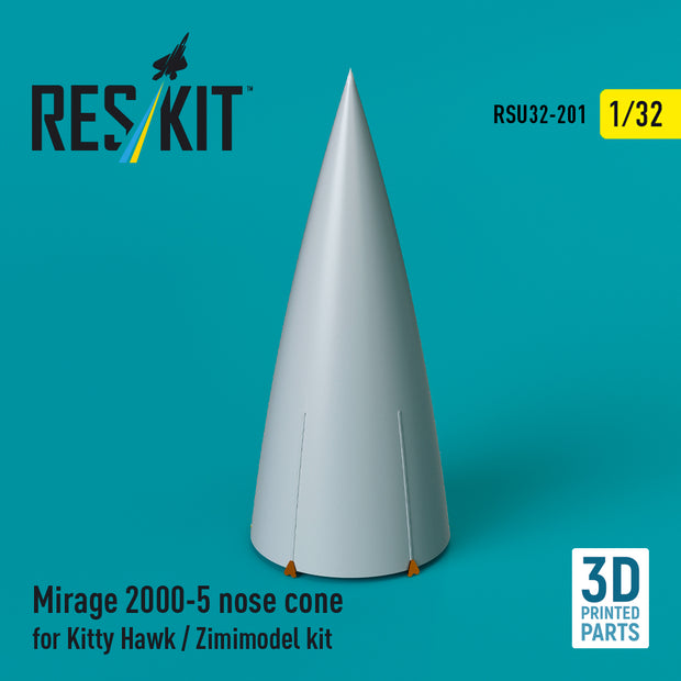 Mirage 2000-5 nose cone for Kitty Hawk / Zimimodel kit (3D Printed) Scale 1:32 ResKit RSU32-0201