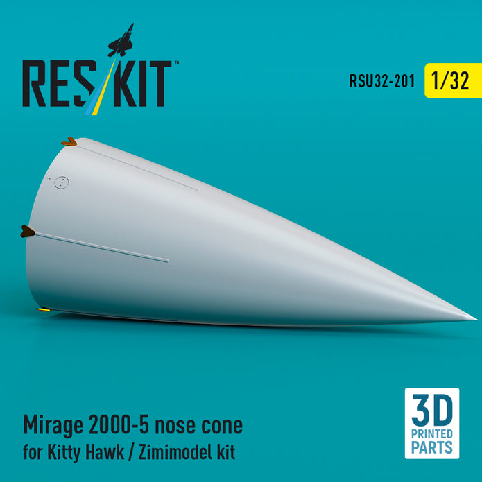 Mirage 2000-5 nose cone for Kitty Hawk / Zimimodel kit (3D Printed) Scale 1:32 ResKit RSU32-0201