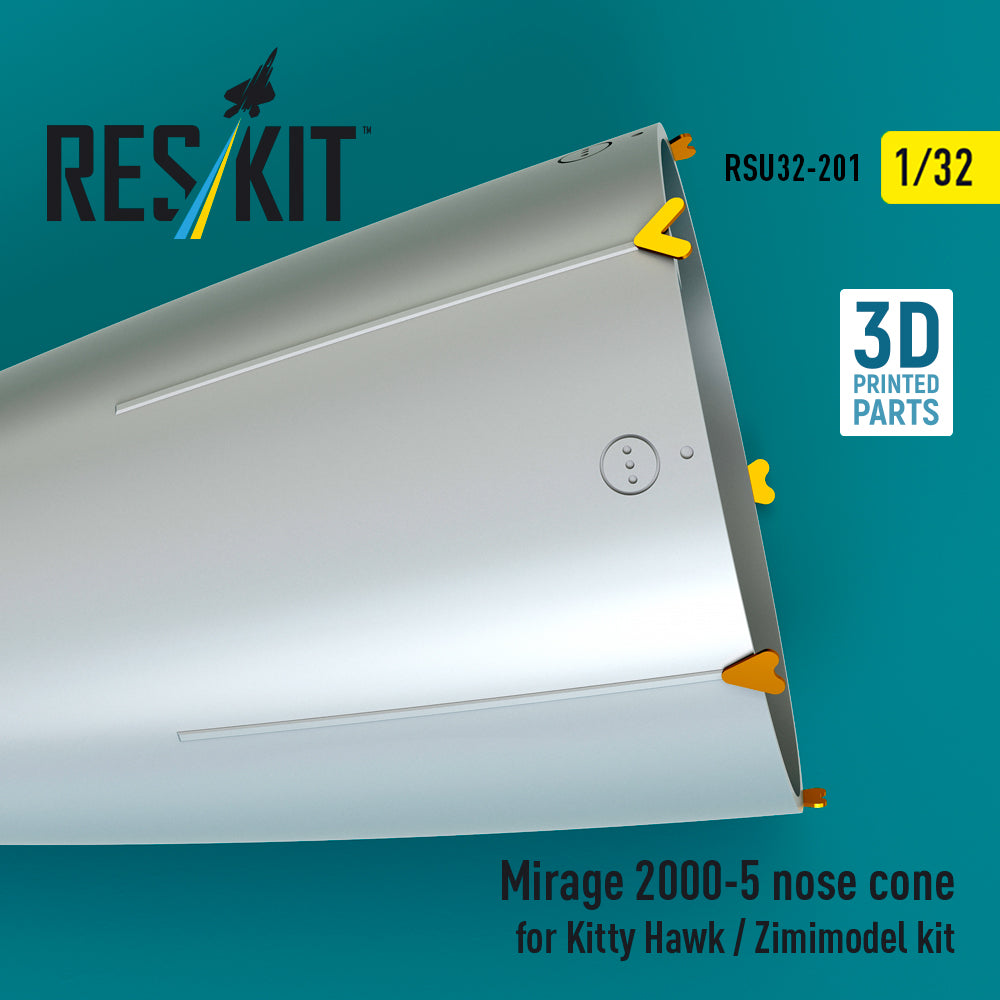 Mirage 2000-5 nose cone for Kitty Hawk / Zimimodel kit (3D Printed) Scale 1:32 ResKit RSU32-0201