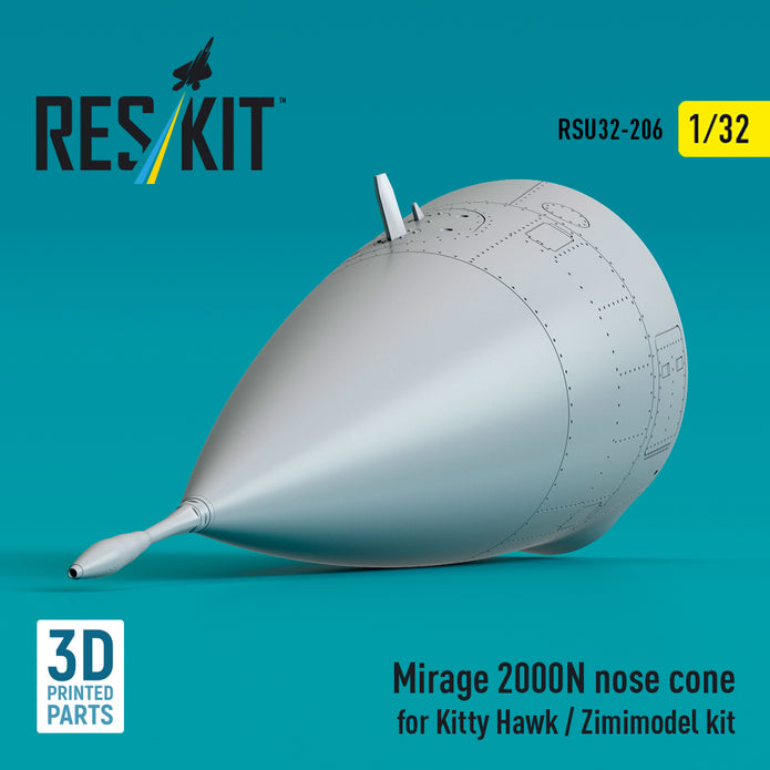 Mirage 2000N nose cone for Kitty Hawk / Zimimodel kit (3D Printed) Scale 1:32 ResKit RSU32-0206