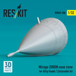 Mirage 2000N nose cone for Kitty Hawk / Zimimodel kit (3D Printed) Scale 1:32 ResKit RSU32-0206