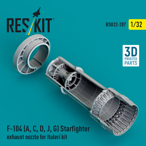 F-104 (A, C, D, J, G) Starfighter exhaust nozzle for Italeri kit (3D Printed) Scale 1:32 ResKit RSU32-0207
