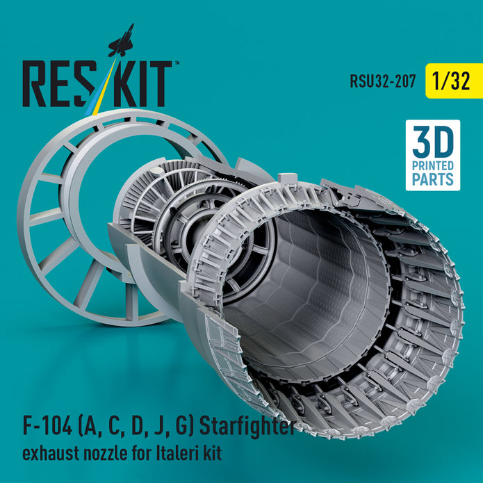 F-104 (A, C, D, J, G) Starfighter exhaust nozzle for Italeri kit (3D Printed) Scale 1:32 ResKit RSU32-0207