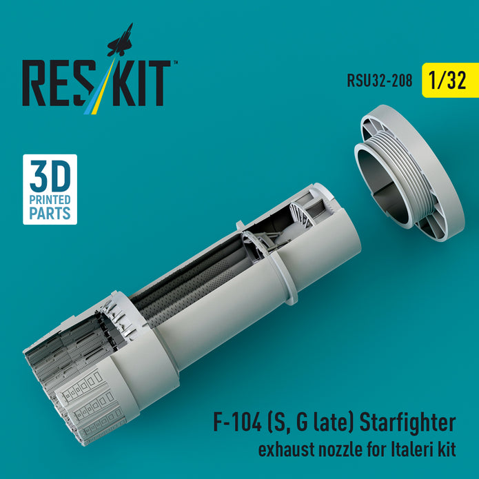 F-104 (S, G late) Starfighter exhaust nozzle for Italeri kit (3D Printed) Scale 1:32 ResKit RSU32-0208