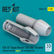 F/A-18 Super Hornet/EA-18G Growler exhaust nozzles type 2 for Trumpeter kit (3D Printed) Scale 1:32 ResKit RSU32-0213