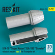 F/A-18 Super Hornet/EA-18G Growler exhaust nozzles type 2 for Trumpeter kit (3D Printed) Scale 1:32 ResKit RSU32-0213