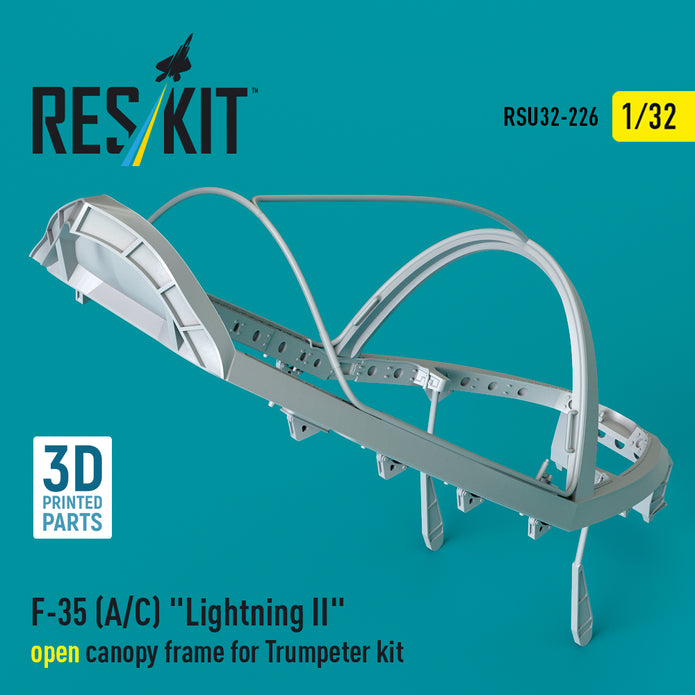 F-35 (A/C) Lightning II open canopy frame for Trumpeter kit (3D Printed) Scale 1:32 ResKit RSU32-0226