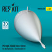Mirage 2000B nose cone for Kitty Hawk / Zimimodel kit (3D Printed) Scale 1:32 ResKit RSU32-0233