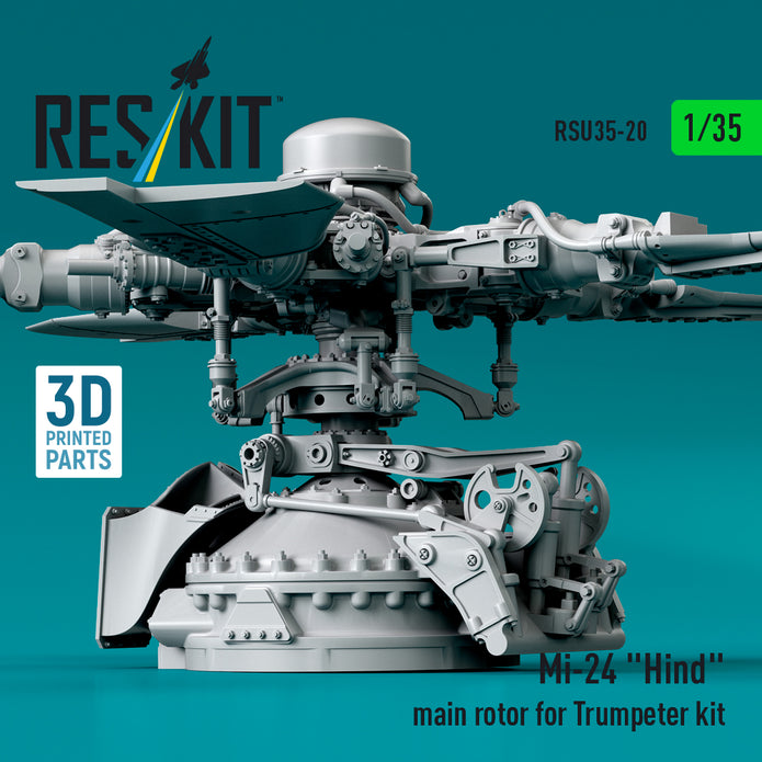 Mil Mi-24 Hind Main Rotor for Trumpeter kit (3D Printed) Scale 1:35 ResKit RSU35-0020 for Helicopters Model Kit