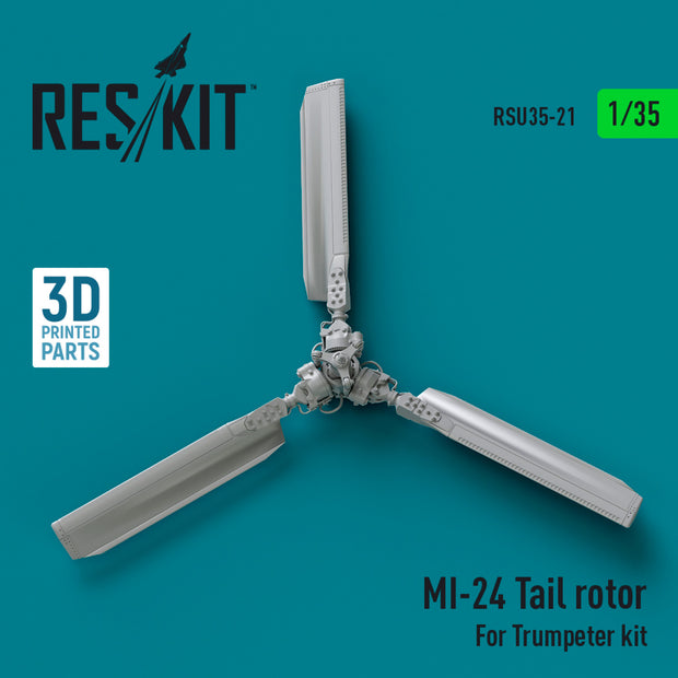 Mil Mi-24 Tail Rotor for Trumpeter kit (3D printed) Scale 1:35 ResKit RSU35-0021 for Helicopters Model Kit
