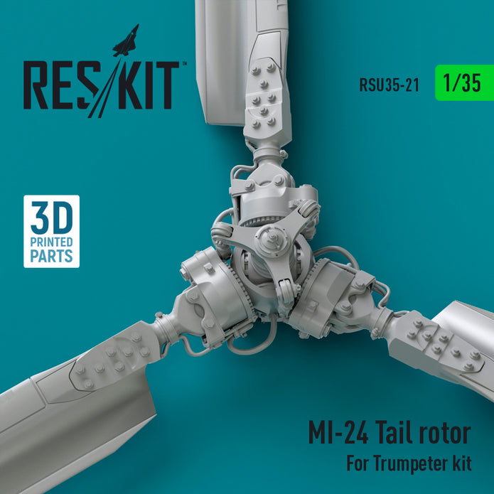 Mil Mi-24 Tail Rotor for Trumpeter kit (3D printed) Scale 1:35 ResKit RSU35-0021 for Helicopters Model Kit