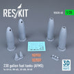 230 Gallon Fuel Tanks (AFMS) for AH-64, MH-60L, UH-60A, HH-60 (2 pcs) (3D printing) Scale 1:35 ResKit RSU35-0040 for Helicopters Model Kit
