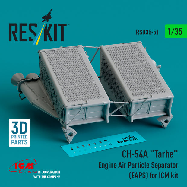 Sikorsky CH-54A Tarhe Engine Air Particle Separator (EAPS) for ICM kit (3D Printed) Scale 1:35 ResKit RSU35-0051 for Helicopters Model Kit