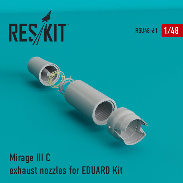 Dassault Mirage IIIC Exhaust Nozzle for Eduard kit Scale 1:48 ResKit RSU48-0061 for Aircraft Model Kit