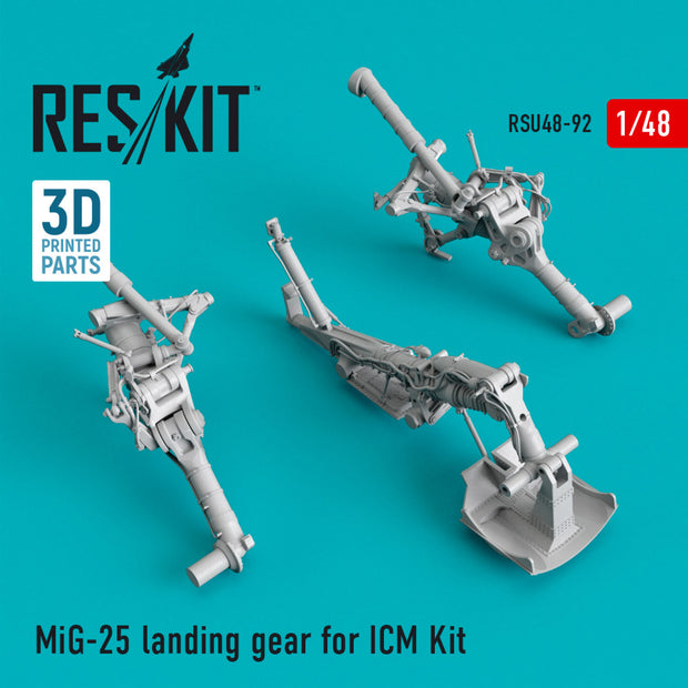 MiG-25 Landing Gear for ICM Kit Scale 1:48 ResKit RSU48-0092 for Aircraft Model Kit