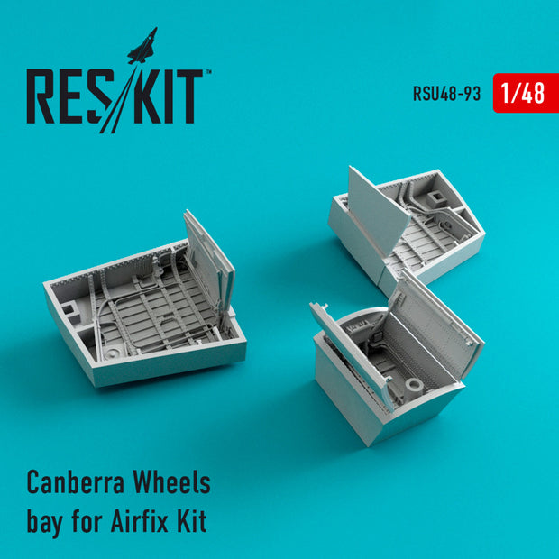 Canberra Wheels Bay for Airfix kit Scale 1:48 ResKit RSU48-0093 for Aircraft Model Kit