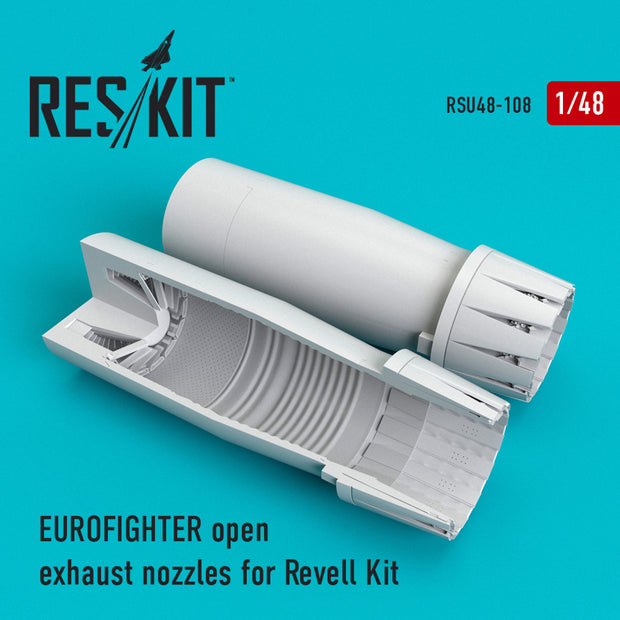 Eurofighter open Exhaust Nozzles for Revell kit Scale 1:48 ResKit RSU48-0108 for Aircraft Model Kit