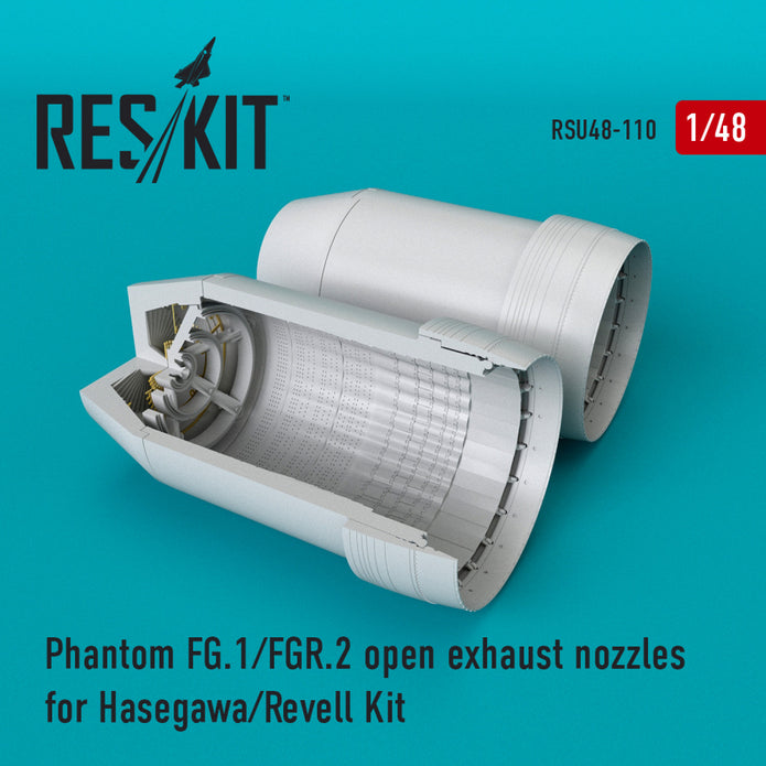 Phantom (FG,1/FGR,2) open Exhaust Nozzles for Hasegawa/Revell kit Scale 1:48 ResKit RSU48-0110 for Aircraft Model Kit