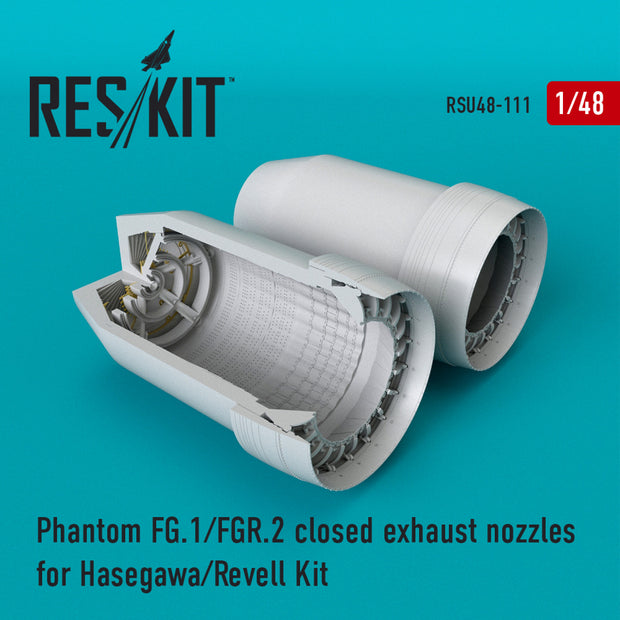 Phantom (FG,1/FGR,2) closed Exhaust Nozzles for Hasegawa/Revell kit Scale 1:48 ResKit RSU48-0111 for Aircraft Model Kit