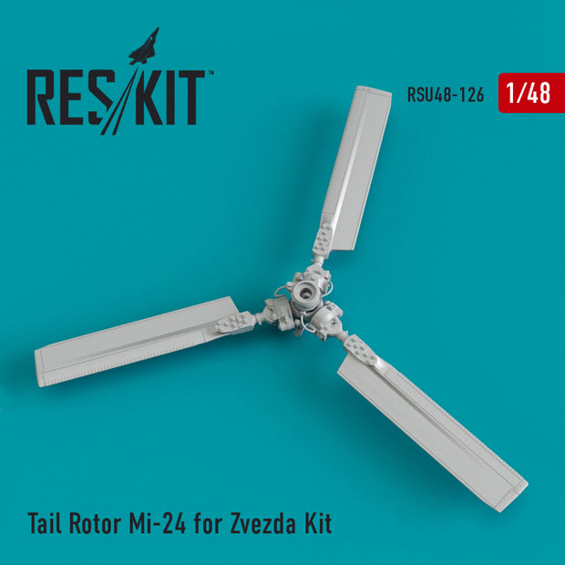 Tail Rotor Mil Mi-24 for Zvezda kit Scale 1:48 ResKit RSU48-0126 for Helicopters Model Kit