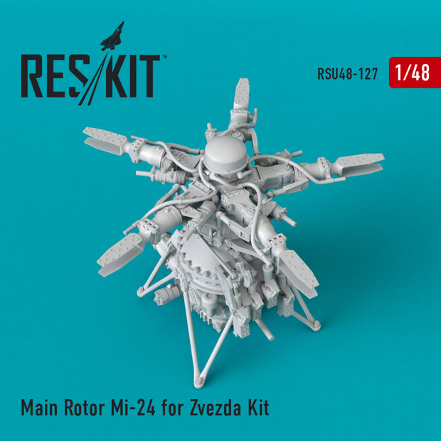 Main Rotor Mil Mi-24 for Zvezda kit Scale 1:48 ResKit RSU48-0127 for Helicopters Model Kit