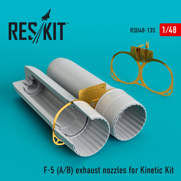 Northrop F-5 (A,B) Exhaust Nozzles for Kinetic kit Scale 1:48 ResKit RSU48-0135 for Aircraft Model Kit