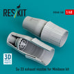 Su-33 exhaust nozzles for Minibase kit (3D Printed) Scale 1:48 ResKit RSU48-0148