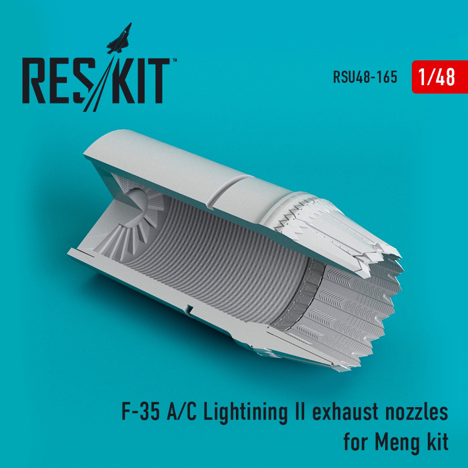 Lockheed Martin F-35 (A,C) Lightning II Exhaust Nozzle for Meng kit Scale 1:48 ResKit RSU48-0165 for Aircraft Model Kit