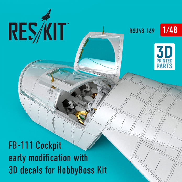FB-111 Cockpit early modification with 3D Decals for HobbyBoss kit Scale 1:48 ResKit RSU48-0169 for Aircraft Model Kit