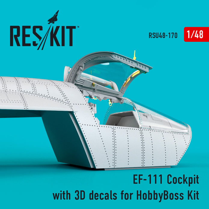 EF-111 Cockpit with 3D Decals for HobbyBoss kit Scale 1:48 ResKit RSU48-0170 for Aircraft Model Kit