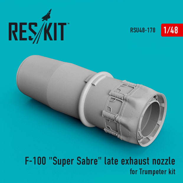 North American F-100 Super Sabre late Exhaust Nozzle for Trumpeter kit Scale 1:48 ResKit RSU48-0178 for Aircraft Model Kit