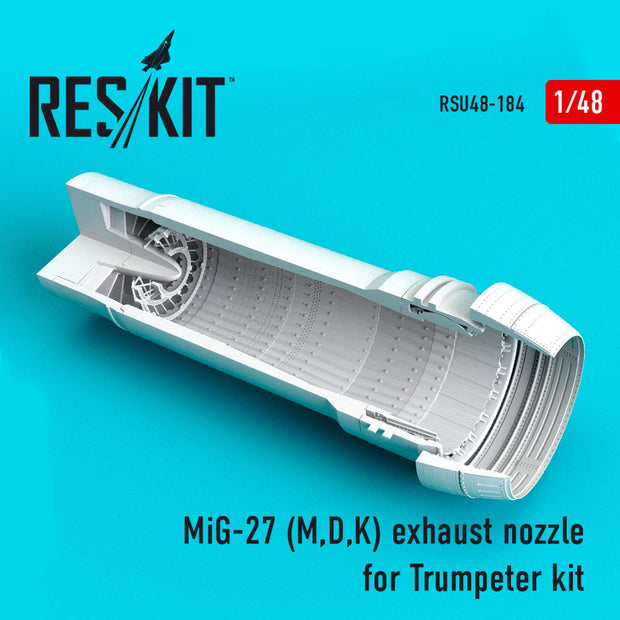 MiG-27 (M,D,K) Exhaust Nozzle for Trumpeter kit Scale 1:48 ResKit RSU48-0184 for Aircraft Model Kit